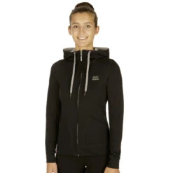 BIDI BADU Cara Basic Hoody Zip Hoodie Women - Black, Lightgrey -Bidi Badu 00148000 24