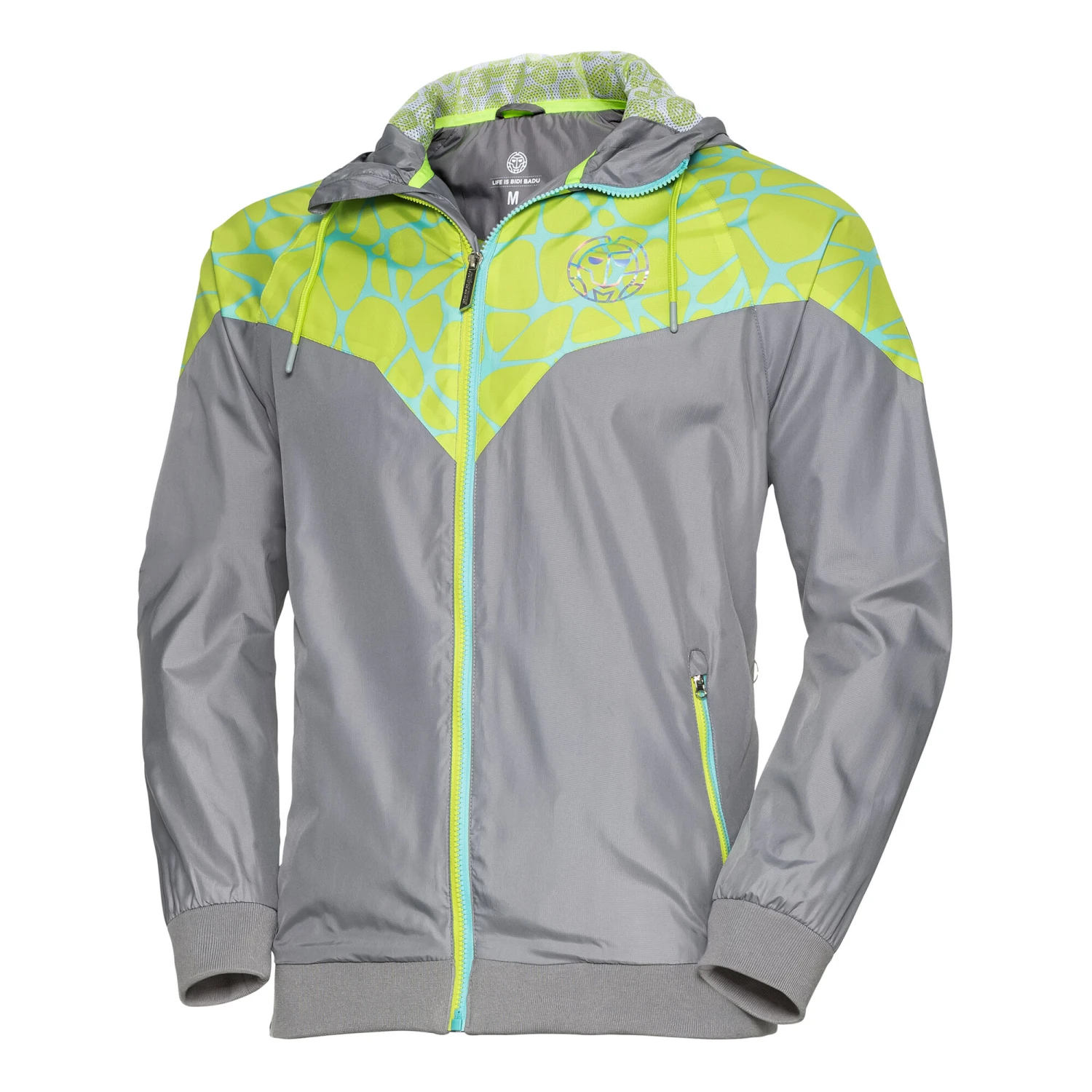 BIDI BADU Alex Tech Windbreaker Training Jacket Men - Grey, Lime 11 BIDI BADU Alex Tech Windbreaker Training Jacket Men - Grey, Lime - Image 9