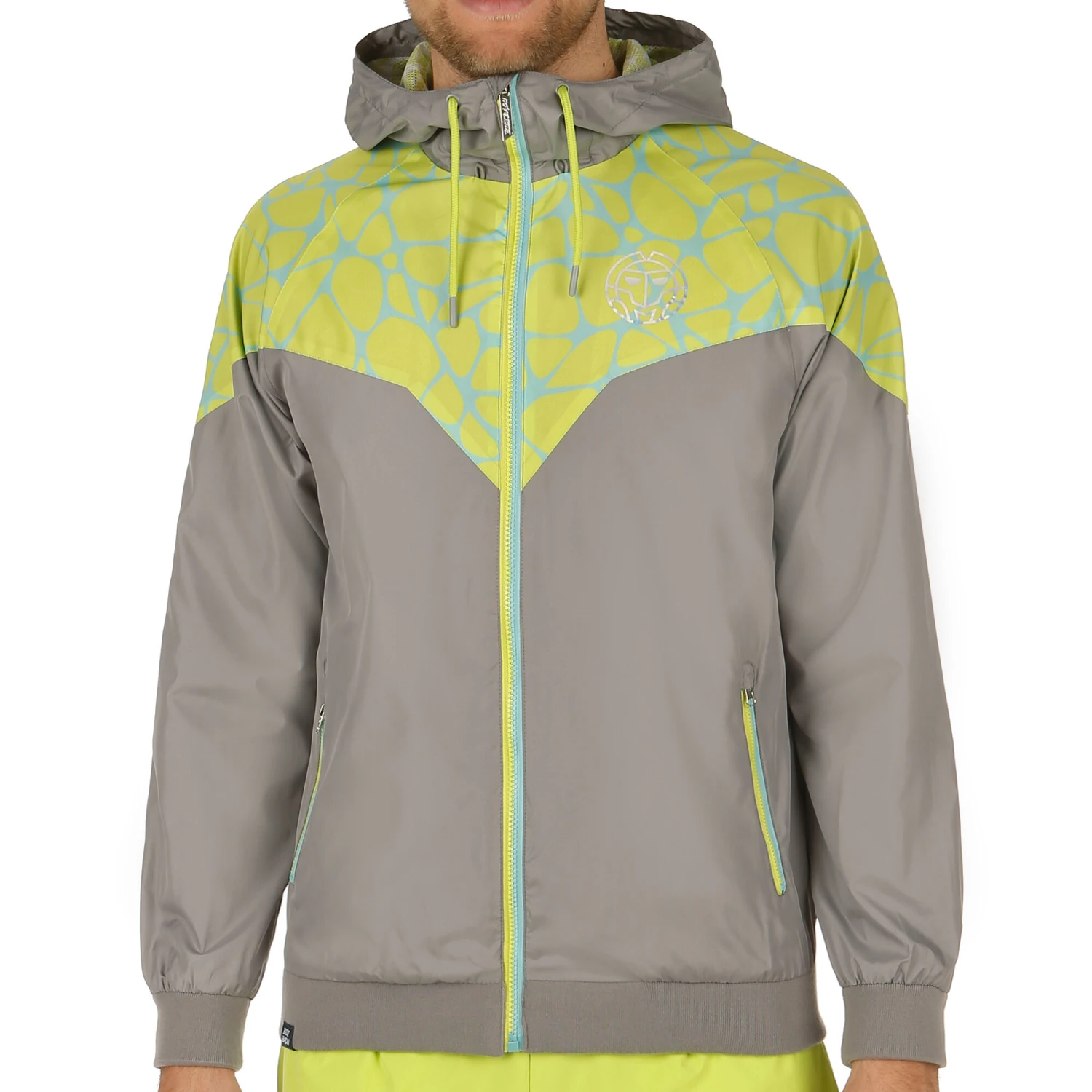 BIDI BADU Alex Tech Windbreaker Training Jacket Men - Grey, Lime 3 BIDI BADU Alex Tech Windbreaker Training Jacket Men - Grey, Lime