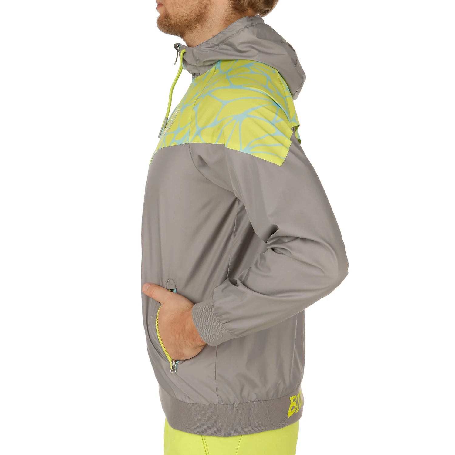 BIDI BADU Alex Tech Windbreaker Training Jacket Men - Grey, Lime 6 BIDI BADU Alex Tech Windbreaker Training Jacket Men - Grey, Lime - Image 4