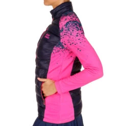 BIDI BADU Fara Tech Down Training Jacket Women - Dark Blue, Pink -Bidi Badu 00269000 21