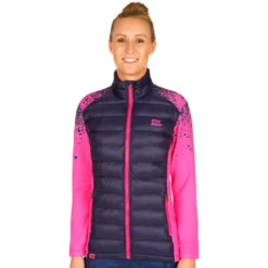 BIDI BADU Fara Tech Down Training Jacket Women - Dark Blue, Pink -Bidi Badu 00269000 24
