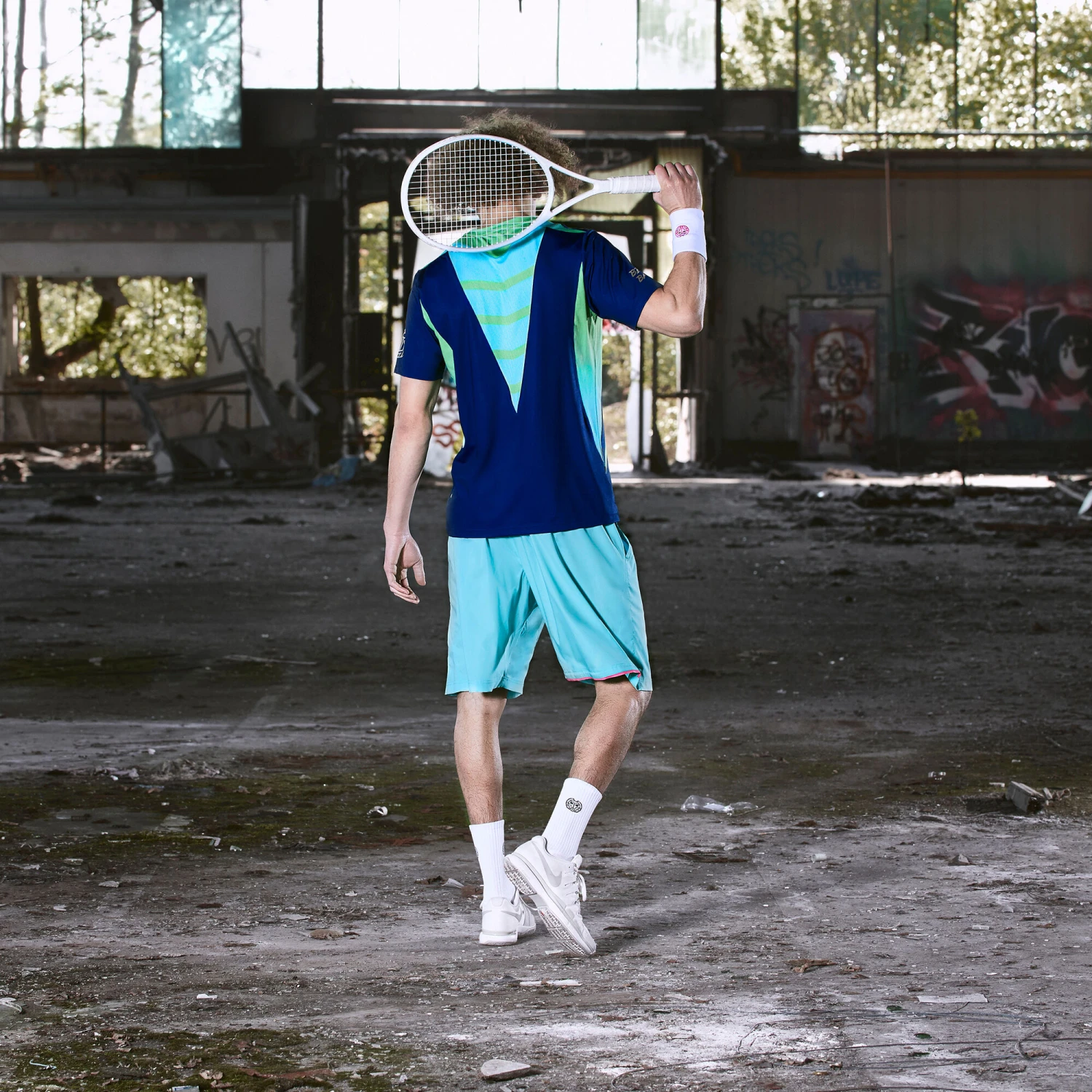 BIDI BADU Yves Tech Shorts Men - Mint, White 10 BIDI BADU Yves Tech Shorts Men - Mint, White - Image 8