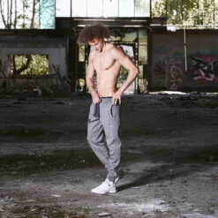 BIDI BADU Oberon Basic Cotton Training Pants Men - Lightgrey, Dark Grey -Bidi Badu 00292000 65