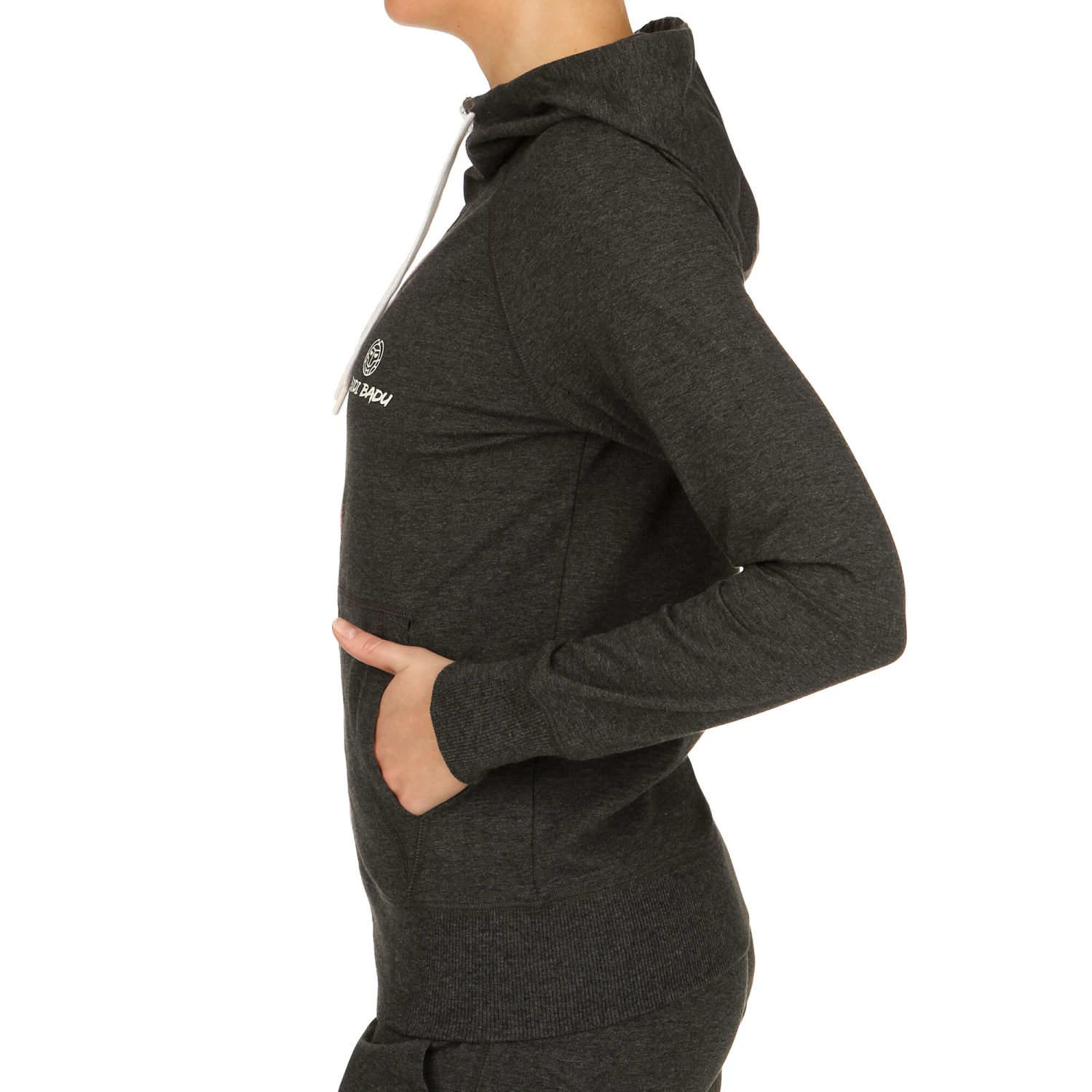 BIDI BADU Remi Basic Zip Hoodie Women - Dark Grey, White 6 BIDI BADU Remi Basic Zip Hoodie Women - Dark Grey, White - Image 4