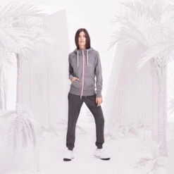 BIDI BADU Remi Basic Zip Hoodie Women - Grey, Pink -Bidi Badu 00334000 65