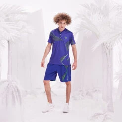 BIDI BADU Yves Tech Shorts Men - Blue, Light Green -Bidi Badu 00362000 65