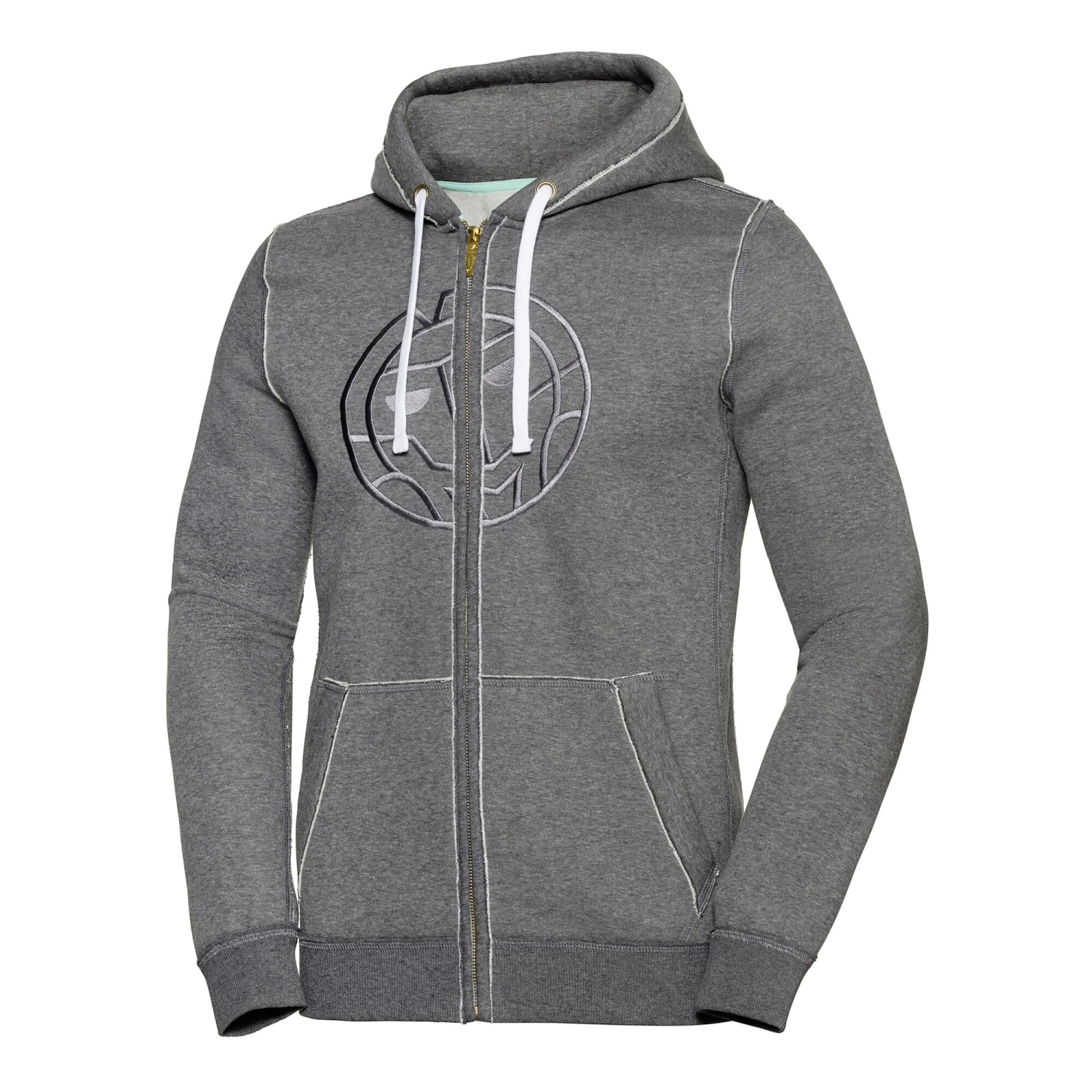 BIDI BADU Madiba Lifestyle Zip Hoodie Men - Grey, Lightgrey 11 BIDI BADU Madiba Lifestyle Zip Hoodie Men - Grey, Lightgrey - Image 9