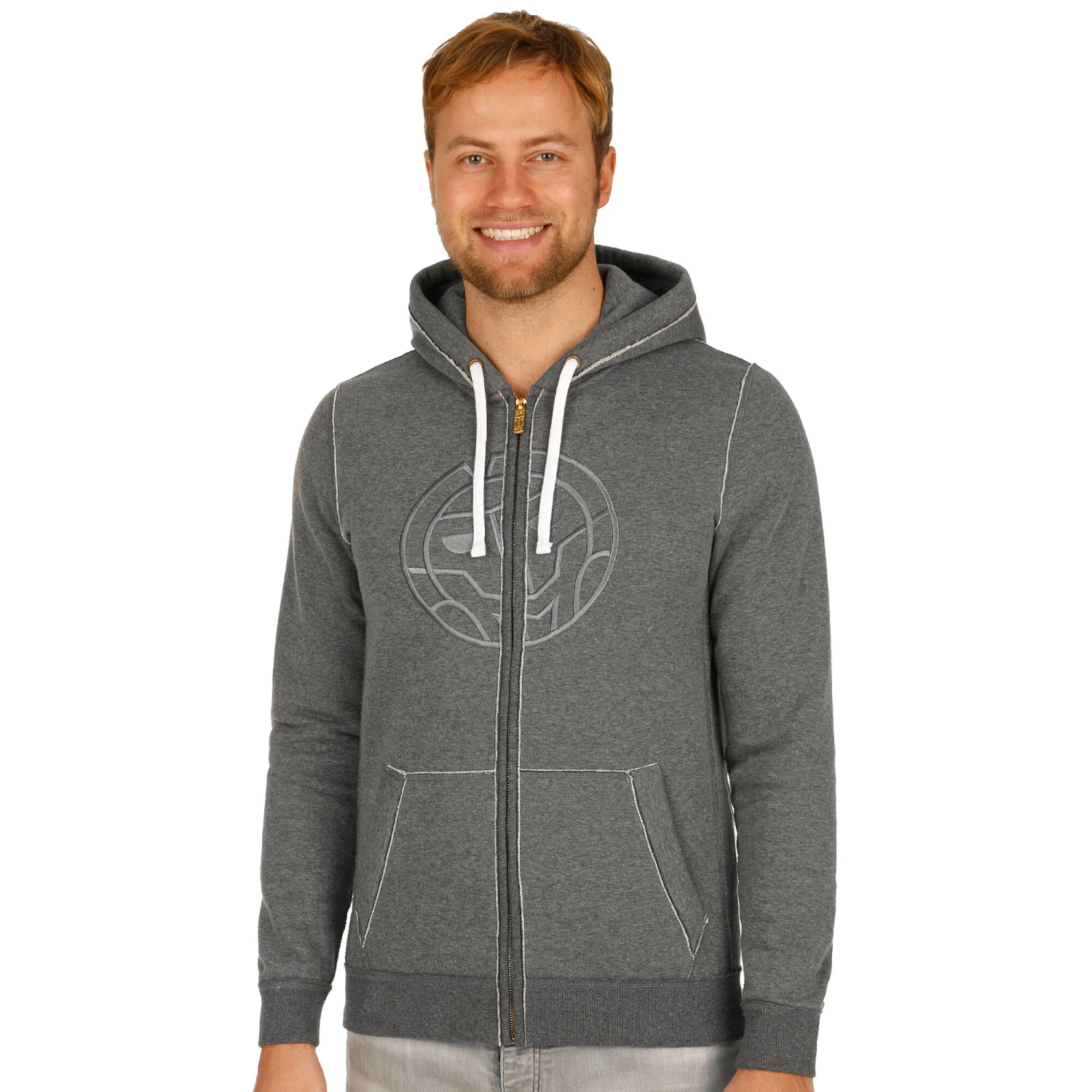 BIDI BADU Madiba Lifestyle Zip Hoodie Men - Grey, Lightgrey 5 BIDI BADU Madiba Lifestyle Zip Hoodie Men - Grey, Lightgrey - Image 3