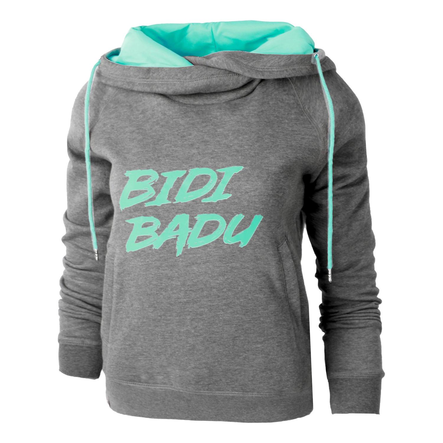 BIDI BADU Haiba Basic Logo Hoody Women - Dark Grey, Mint 9 BIDI BADU Haiba Basic Logo Hoody Women - Dark Grey, Mint - Image 7