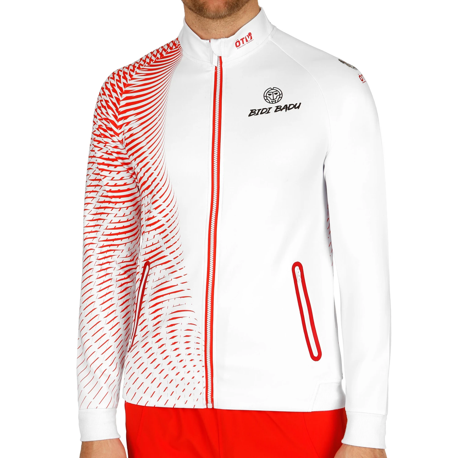 BIDI BADU ÖTV Limited Kollektion Cosmo Tech Training Jacket Men - White, Red 3 BIDI BADU ÖTV Limited Kollektion Cosmo Tech Training Jacket Men - White, Red