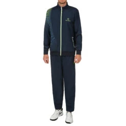 BIDI BADU Laurin Tech Tracksuit Men - Dark Blue, Light Green