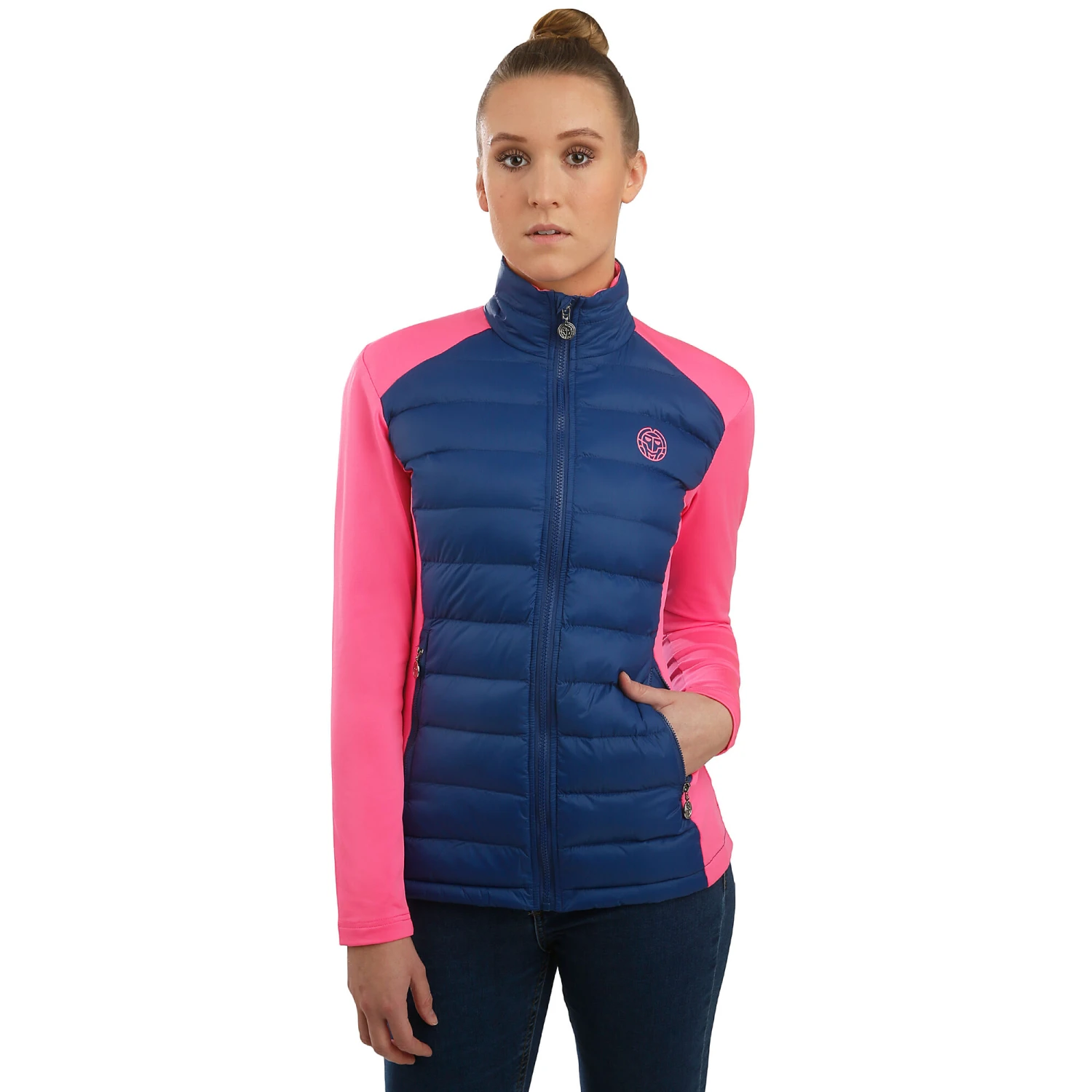 BIDI BADU Lee Tech Down Training Jacket Women - Dark Blue, Pink 5 BIDI BADU Lee Tech Down Training Jacket Women - Dark Blue, Pink - Image 3