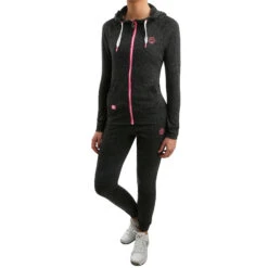 BIDI BADU Pixie Basic Tracksuit Women - Dark Grey, Pink