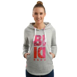 BIDI BADU Sabri Lifestyle Hoody Women - Lightgrey, Pink -Bidi Badu 00559000 24