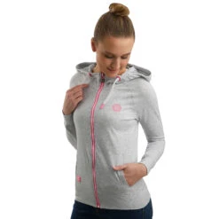 BIDI BADU Skye Basic Zip Hoodie Women - Lightgrey, Pink -Bidi Badu 00560000 24