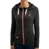 BIDI BADU Skye Basic Zip Hoodie Women - Dark Grey, Pink