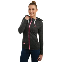 BIDI BADU Skye Basic Zip Hoodie Women - Dark Grey, Pink -Bidi Badu 00561000 24