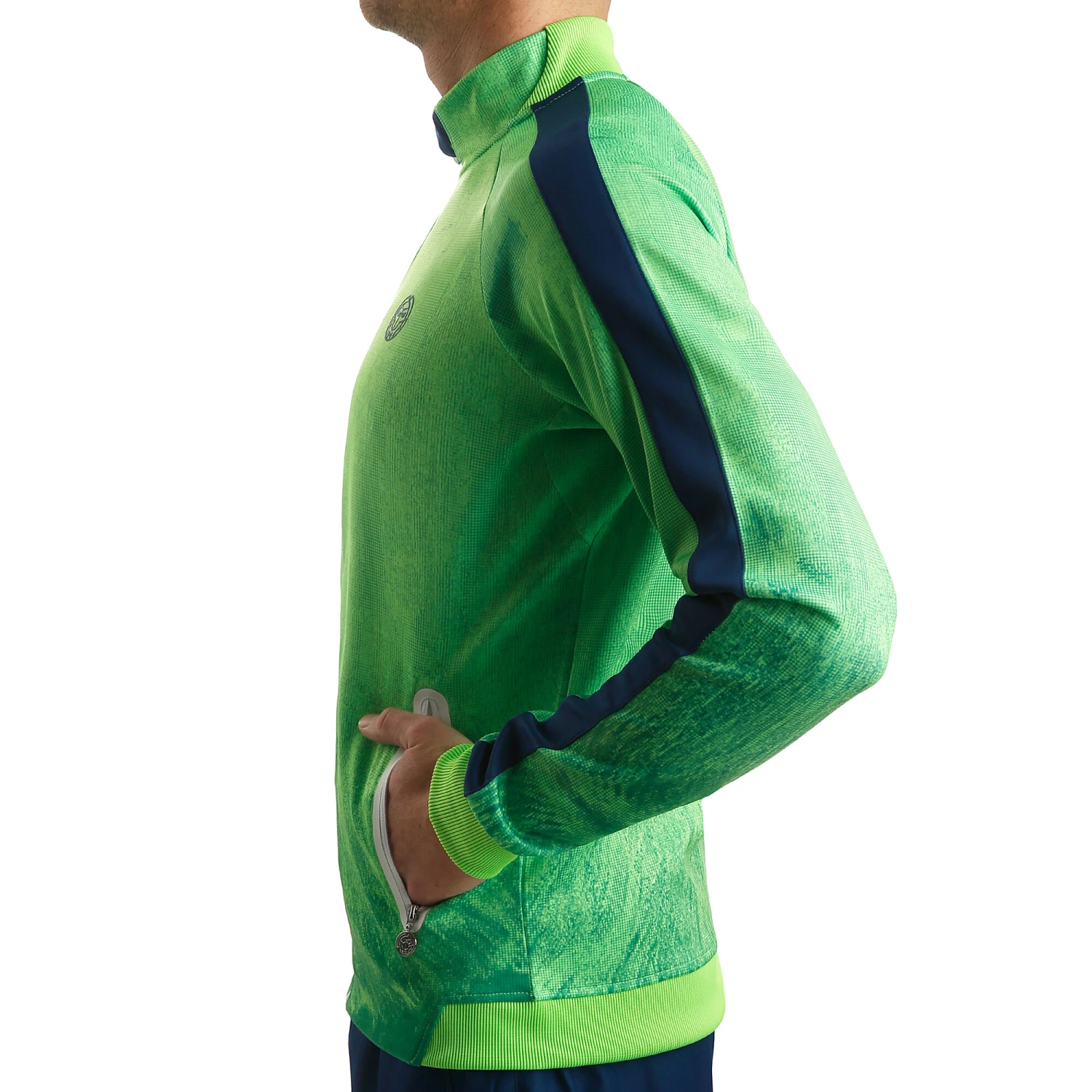 BIDI BADU Aton Tech Training Jacket Men - Light Green, Dark Blue 6 BIDI BADU Aton Tech Training Jacket Men - Light Green, Dark Blue - Image 4