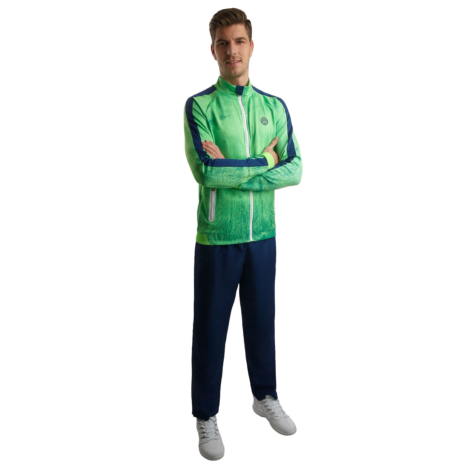 BIDI BADU Aton Tech Training Jacket Men - Light Green, Dark Blue 5 BIDI BADU Aton Tech Training Jacket Men - Light Green, Dark Blue - Image 3