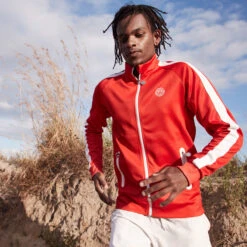 BIDI BADU Aton Tech Training Jacket Men - Red, White -Bidi Badu 00571000 65