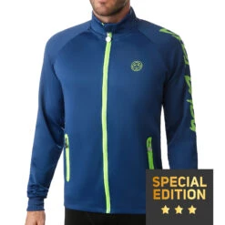 BIDI BADU Aton Tech Training Jacket Special Edition Men - Dark Blue, Light Green