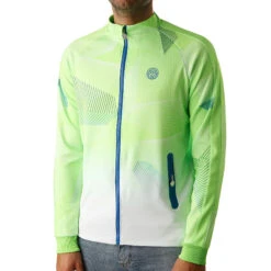 BIDI BADU Aton Tech Training Jacket Men - Neon Green, White