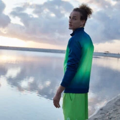 BIDI BADU Aton Tech Training Jacket Men - Dark Blue, Neon Green -Bidi Badu 00678000 65