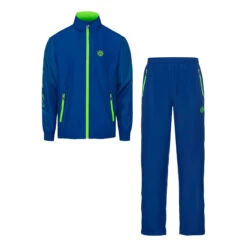 BIDI BADU Jaron Tech Tracksuit Men - Dark Blue, Neon Green