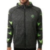 BIDI BADU Konata Lifestyle Training Jacket Men - Dark Grey, Neon Green -Bidi Badu 00693000 20