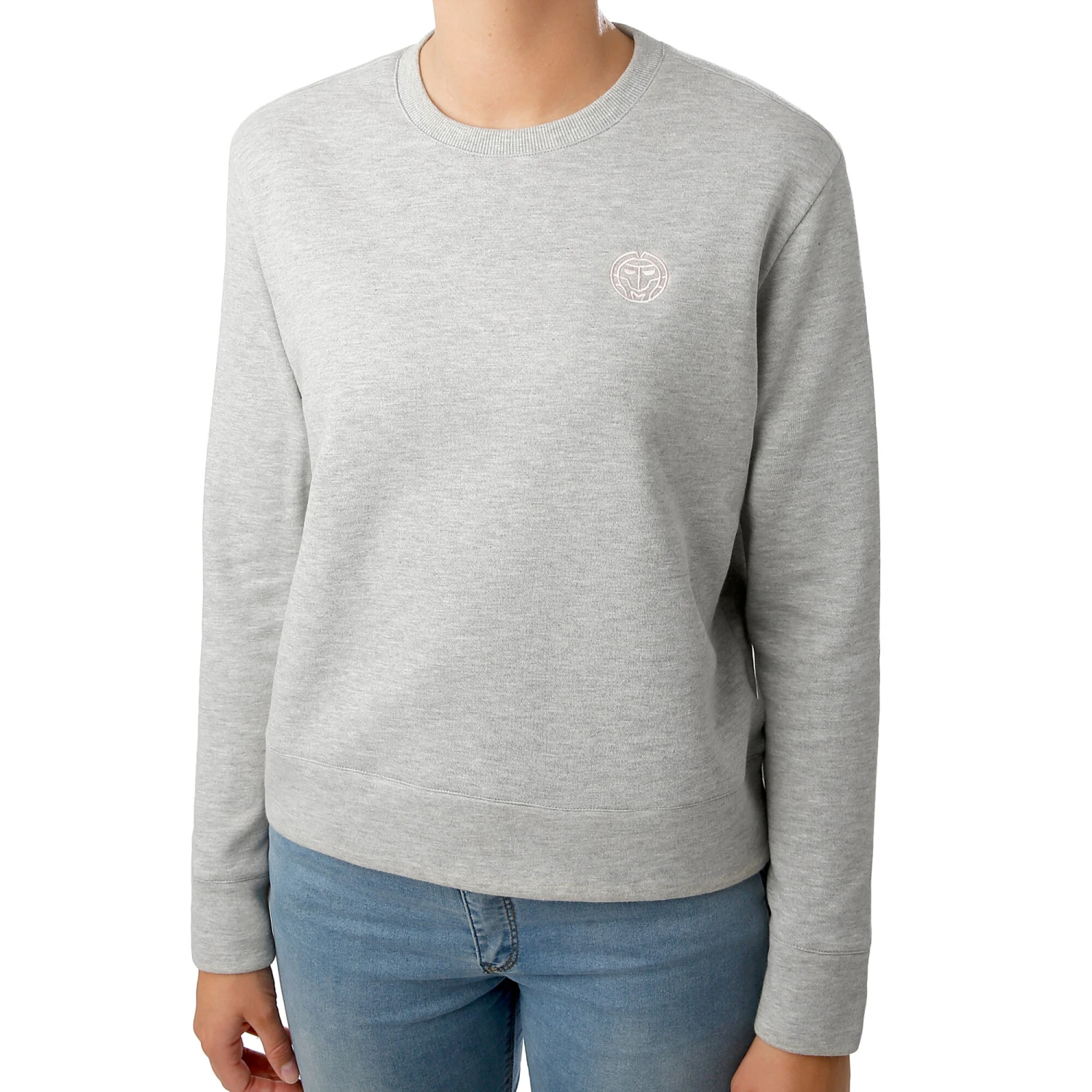 BIDI BADU Mirella Basic Crew Long Sleeve Women - Lightgrey, Pink 3 BIDI BADU Mirella Basic Crew Long Sleeve Women - Lightgrey, Pink