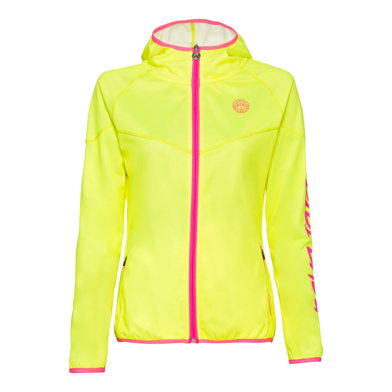 BIDI BADU Inga Tech Training Jacket Women - Neon Yellow, Pink 7 BIDI BADU Inga Tech Training Jacket Women - Neon Yellow, Pink - Image 5