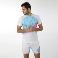 BIDI BADU Iras Tech Shorts Men - White, Turquoise -Bidi Badu 00862000 24