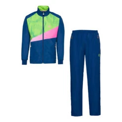BIDI BADU Billal Tech Tracksuit Men - Dark Blue, Neon Green -Bidi Badu 00869000 000