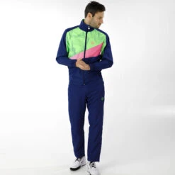 BIDI BADU Billal Tech Tracksuit Men - Dark Blue, Neon Green -Bidi Badu 00869000 24