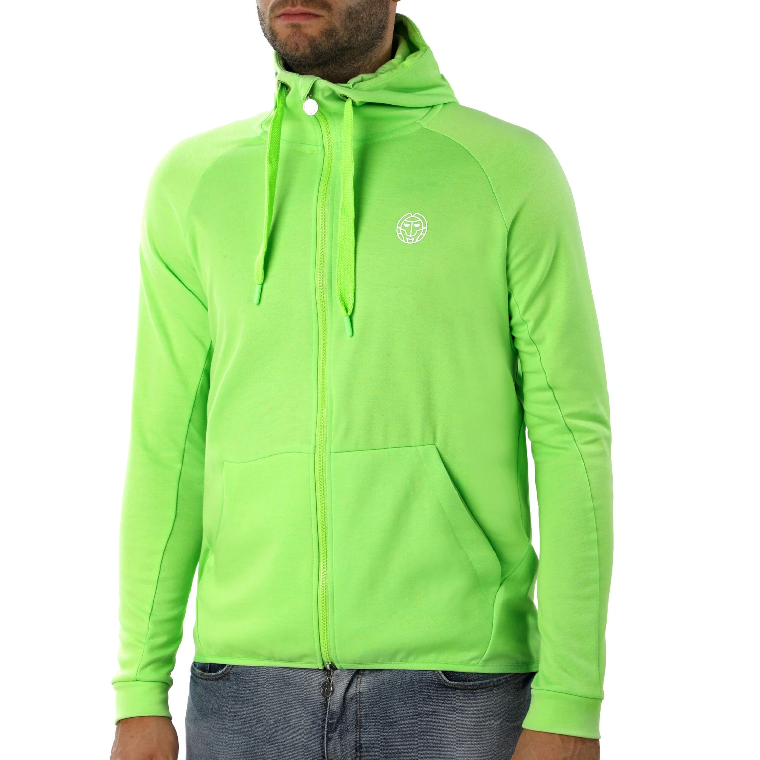 BIDI BADU Jamol Tech Training Jacket Men - Neon Green, White 3 BIDI BADU Jamol Tech Training Jacket Men - Neon Green, White