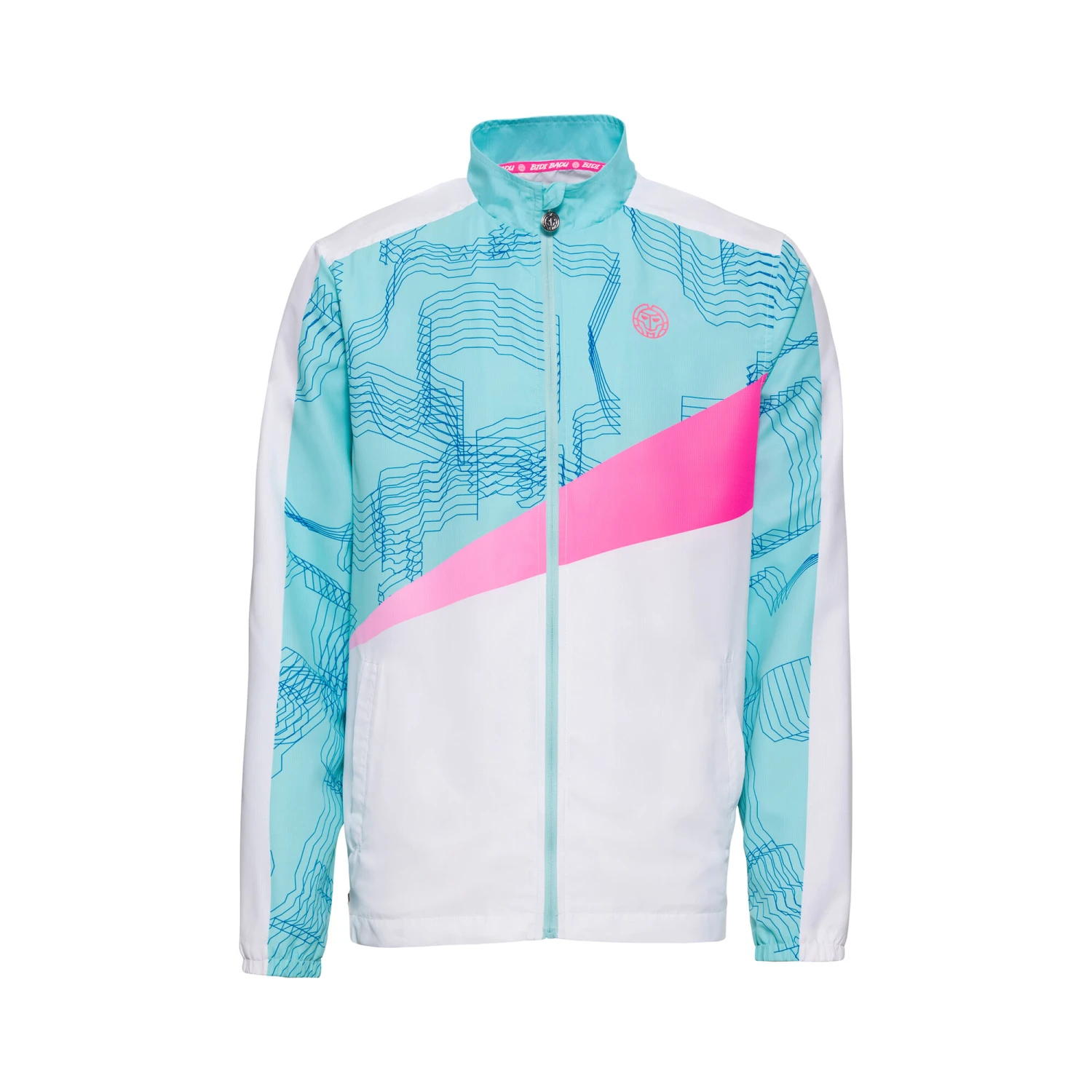 BIDI BADU Norik Tech Training Jacket Boys - White, Light Blue 3 BIDI BADU Norik Tech Training Jacket Boys - White, Light Blue