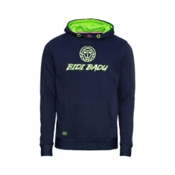 BIDI BADU Runar Basic Logo Hoody Boys - Dark Blue, Neon Green