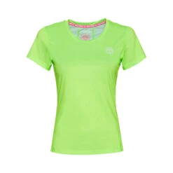 BIDI BADU Calla Tech Roundneck T-Shirt Girls - Neon Green, White