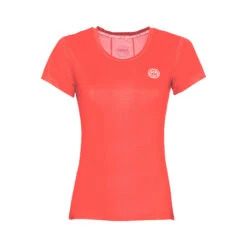 BIDI BADU Calla Tech Roundneck T-Shirt Girls - Coral, White