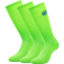 BIDI BADU Matayo Crew Tech Sports Socks 3 Pack Men - Neon Green, Blue