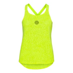 BIDI BADU Maila Bournout Tech Tank Top Women - Neon Yellow, Black