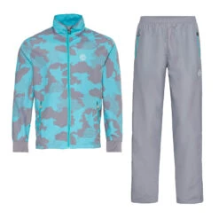BIDI BADU Badru Tech Tracksuit Men - Grey, Turquoise