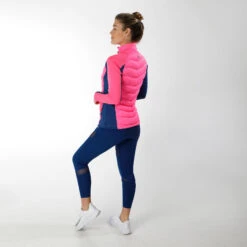 BIDI BADU Dania Tech Down Training Jacket Women - Pink, Dark Blue -Bidi Badu 01093000 12