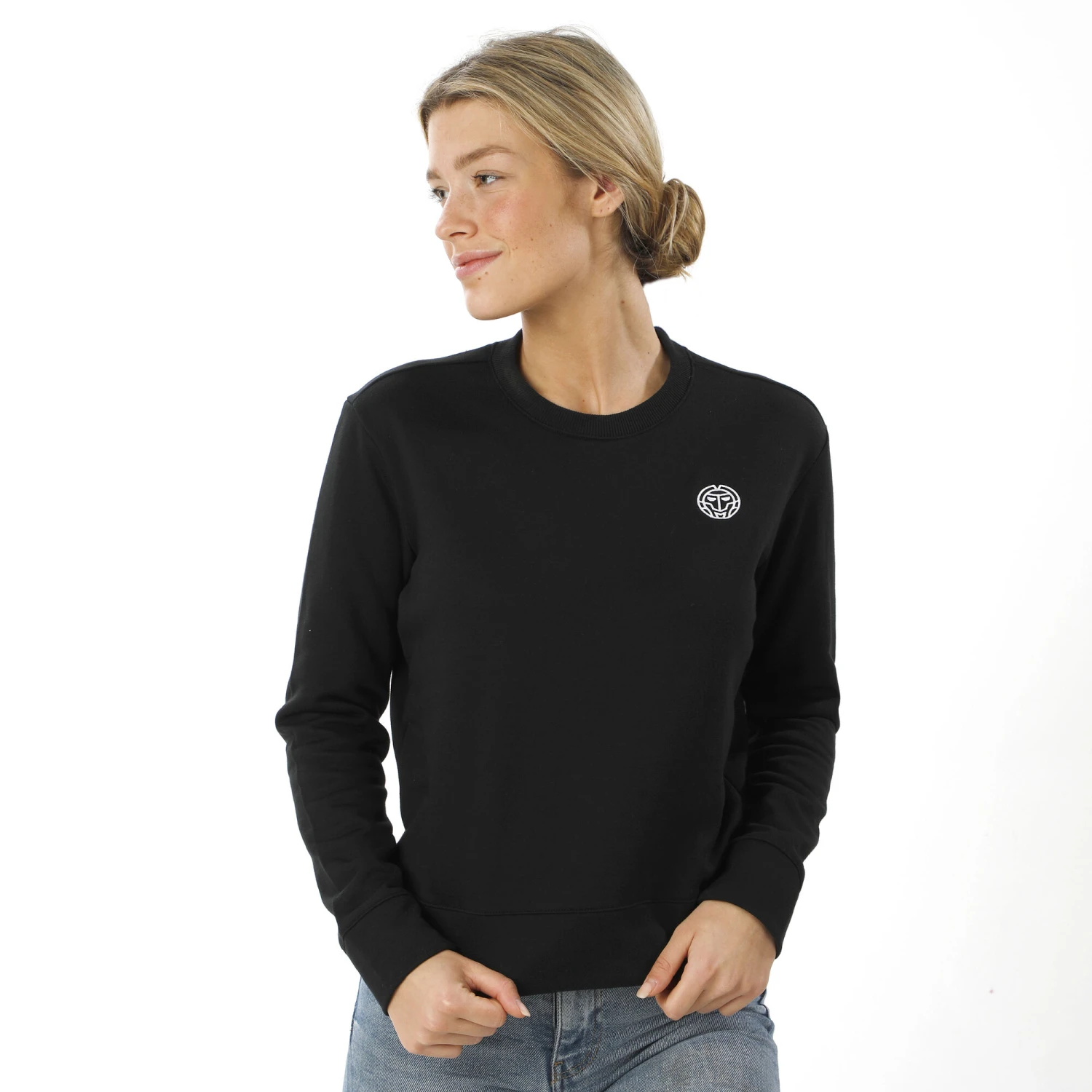 BIDI BADU Mirella Basic Crew Sweatshirt Women - Black, White 5 BIDI BADU Mirella Basic Crew Sweatshirt Women - Black, White - Image 3