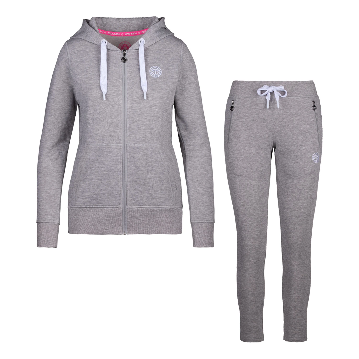 BIDI BADU Dalila Basic Tracksuit Women - Lightgrey, White 3 BIDI BADU Dalila Basic Tracksuit Women - Lightgrey, White