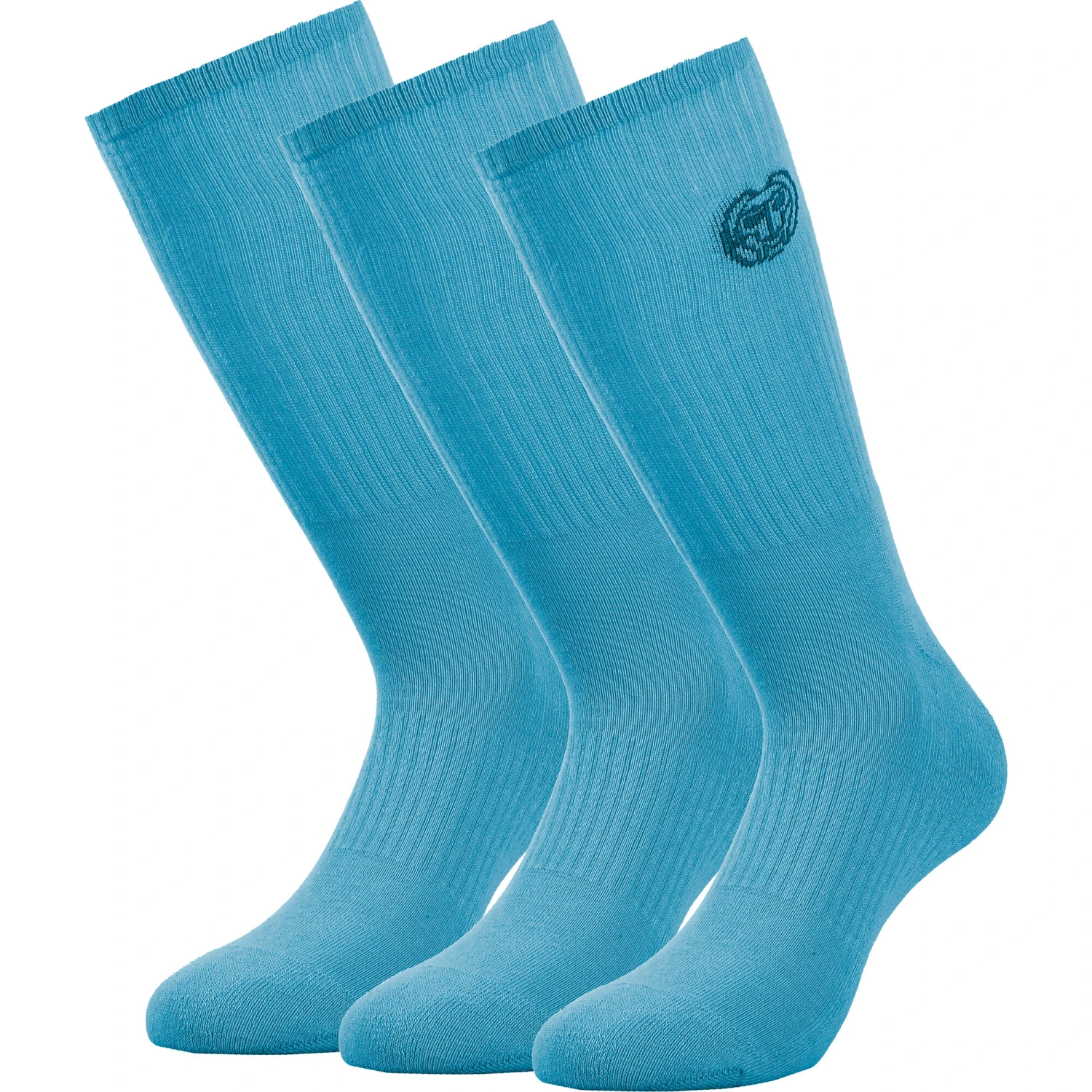 BIDI BADU Matayo Crew Tech Sports Socks 3 Pack - Turquoise, Dark Blue 3 BIDI BADU Matayo Crew Tech Sports Socks 3 Pack - Turquoise, Dark Blue