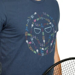 BIDI BADU Mao Lifestyle T-Shirt Men - Dark Blue, Multicoloured -Bidi Badu 01518000 13