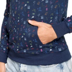 BIDI BADU Napo Lifestyle Hoody Men - Dark Blue, Multicoloured -Bidi Badu 01519000 15