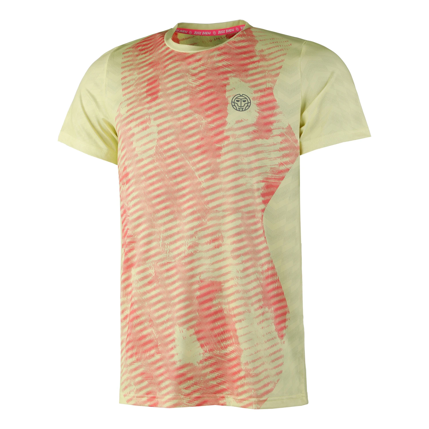 BIDI BADU Hawi Tech T-Shirt Men - Yellow, Coral 3 BIDI BADU Hawi Tech T-Shirt Men - Yellow, Coral